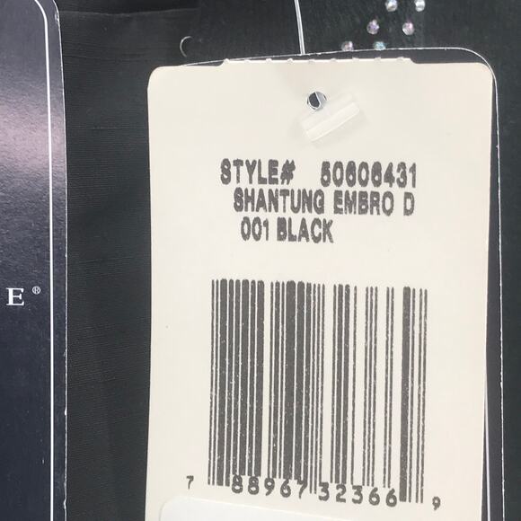 Eagle's Eye 2 Piece Floral SILK Open Front Sweater & Sheath Dress Black Large - Picture 10 of 11